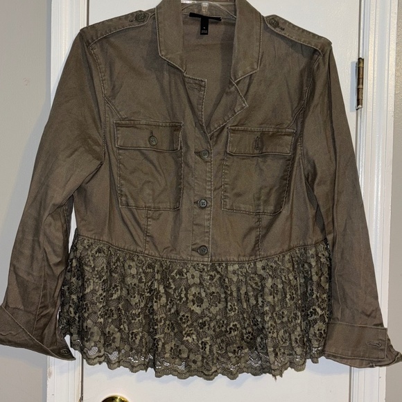 Lane Bryant size 16 olive green top - Picture 1 of 9